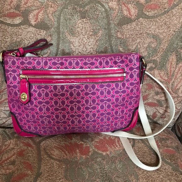 Coach Bags Coach Authentic Signature Hot Pink Crossbody Poshmark